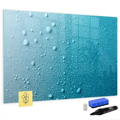 Magnetic marker board water drops design