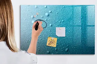 Magnetic marker board water drops design
