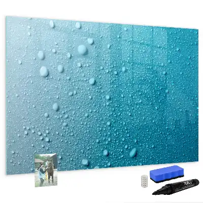 Magnetic marker board water drops design