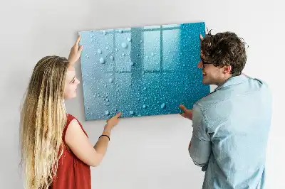 Magnetic marker board water drops design