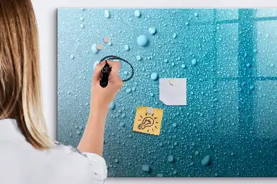 Magnetic marker board water drops design
