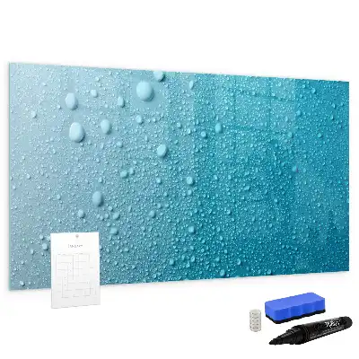 Magnetic marker board water drops design