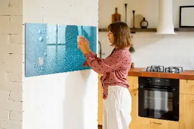 Magnetic marker board water drops design