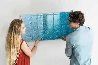 Magnetic marker board water drops design