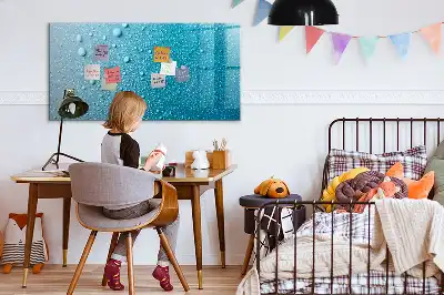 Magnetic marker board water drops design