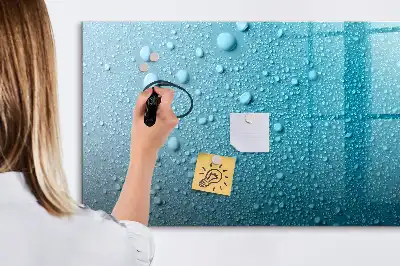 Magnetic marker board water drops design