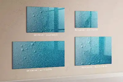 Magnetic marker board water drops design
