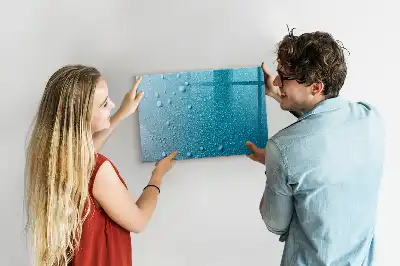 Magnetic marker board water drops design