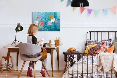 Magnetic marker board water drops design