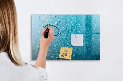 Magnetic marker board water drops design