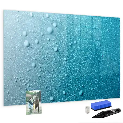 Magnetic marker board water drops design