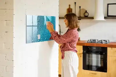 Magnetic marker board water drops design