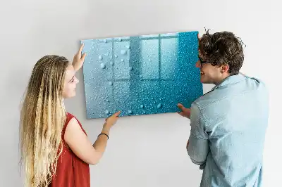 Magnetic marker board water drops design
