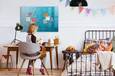 Magnetic marker board water drops design