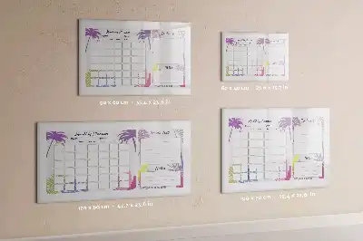Monthly planner magnetic marker board