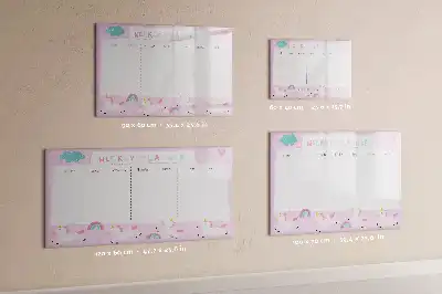 Magnetic weekly planner for children