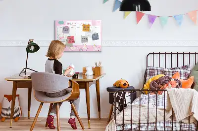 Magnetic weekly planner for children