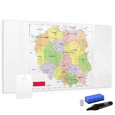 Magnetic marker board map of Poland