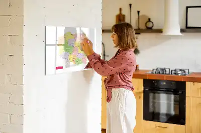 Magnetic glass dry erase board map of Poland