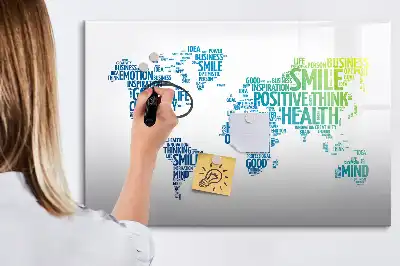 Magnetic marker board Nice words map