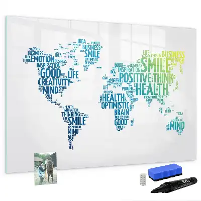 Magnetic marker board Nice words map