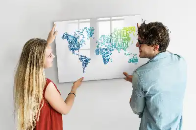 Magnetic marker board Nice words map