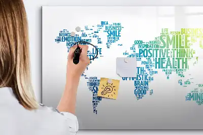 Magnetic marker board Nice words map