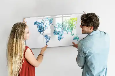Magnetic marker board Nice words map