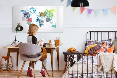 Magnetic marker board Nice words map