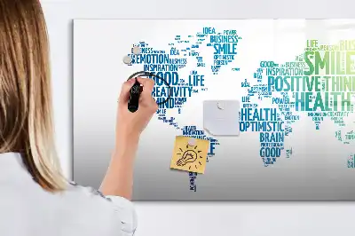 Magnetic marker board Nice words map