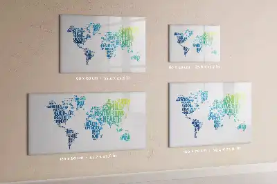 Magnetic marker board Nice words map