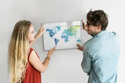 Magnetic marker board Nice words map