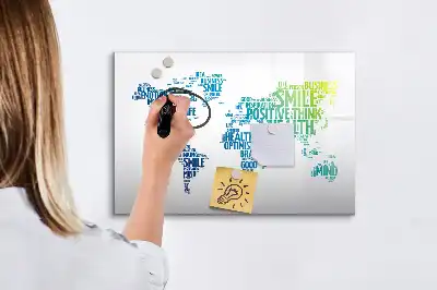 Magnetic marker board Nice words map