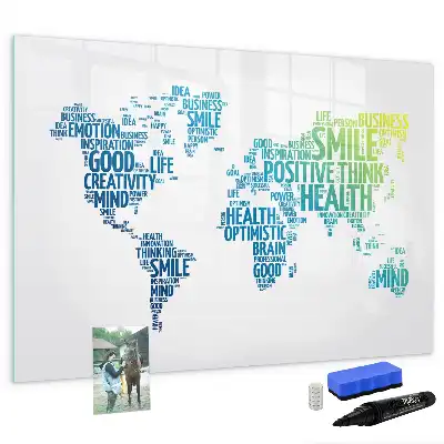 Magnetic marker board Nice words map
