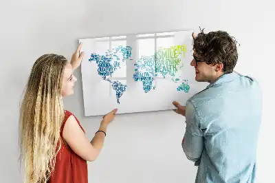 Magnetic marker board Nice words map