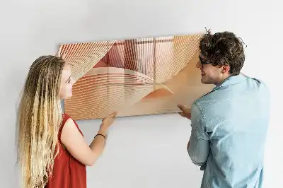 Magnetic marker board with an abstract wave pattern