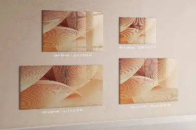 Magnetic marker board with an abstract wave pattern