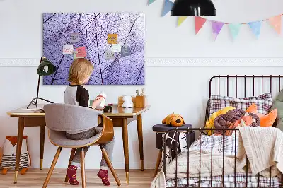 Magnetic glass dry erase board with nature leaves design