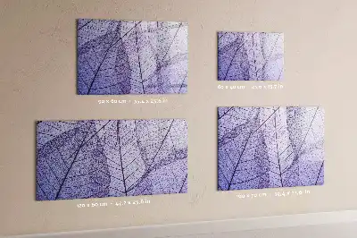 Magnetic glass dry erase board with nature leaves design