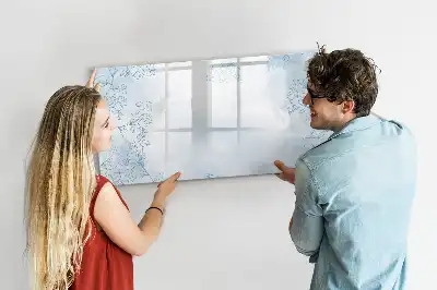 Magnetic glass dry erase board plant sketch design