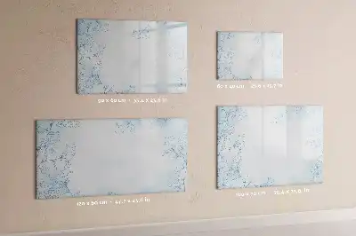 Magnetic glass dry erase board plant sketch design