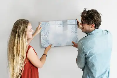 Magnetic glass dry erase board plant sketch design