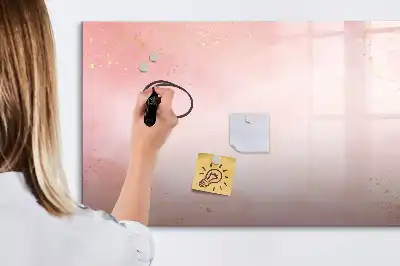 Magnetic marker board in pink marble