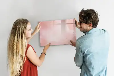 Magnetic marker board in pink marble