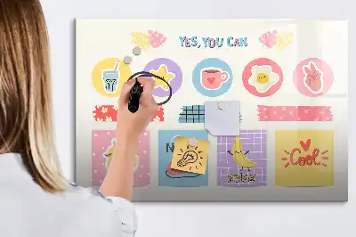 Magnetic marker board school planner