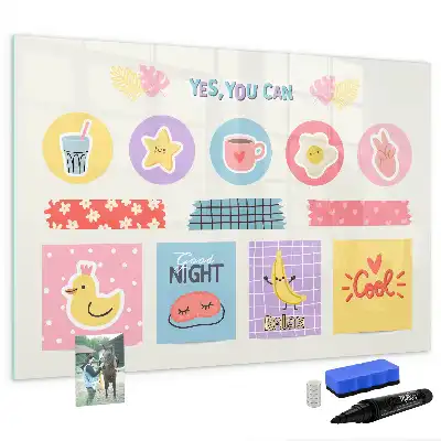 Magnetic marker board school planner