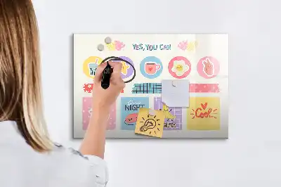 Magnetic marker board school planner