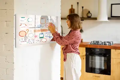 Magnetic marker board colorful vision board