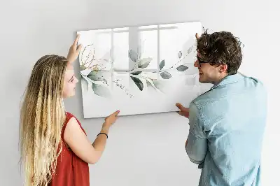 Magnetic glass dry erase board abstract list design