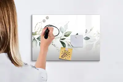 Magnetic glass dry erase board abstract list design